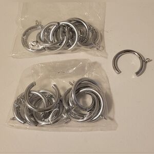 Stainless Steel Curtain Hooks (22 Pieces)